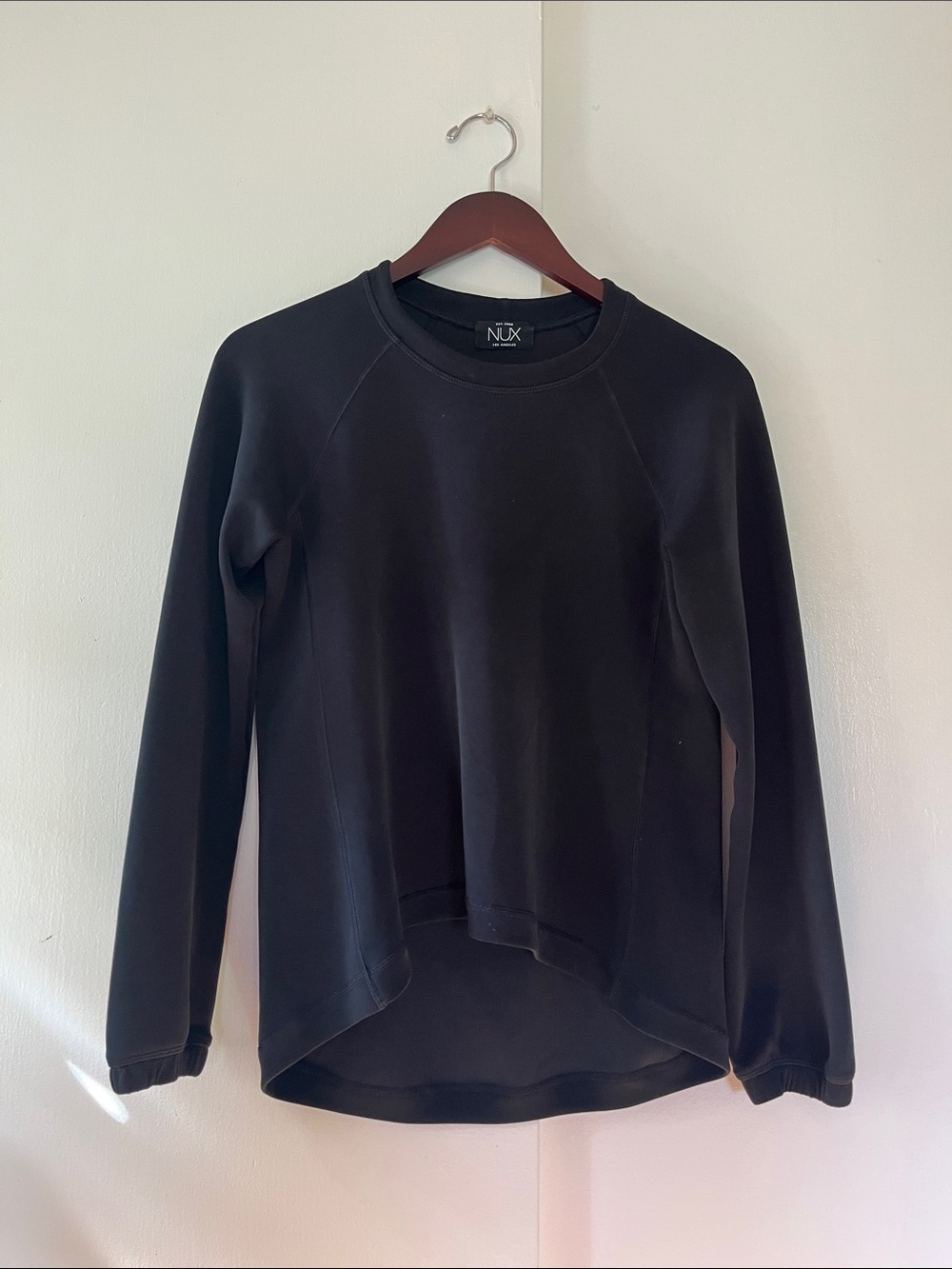 NUX Black Crewneck Top
